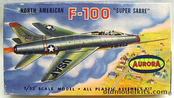 Aurora 1/103 North American F-100 Super Sabre, 490-50 plastic model kit